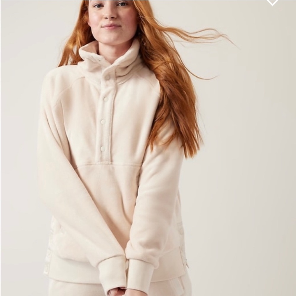 Athleta Recover Cozy Snap Sweatshirt
